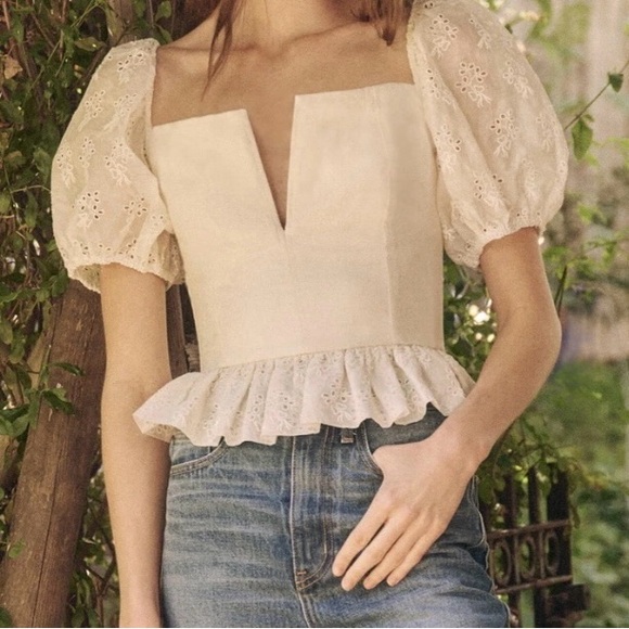 The Great The Primrose Top Cream Size 0. Retail $395. Versatile. - Picture 1 of 6